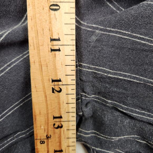 Wilfred Aritzia Paperbag Pants Women L Black Cream Striped Wide Leg Cropped - Picture 10 of 15